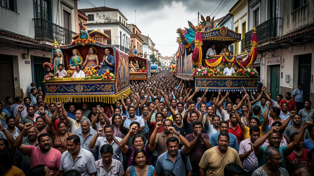 Gregorio Pernía 'El Titi' se emociona al participar en la Procesión del Señor de los Milagros