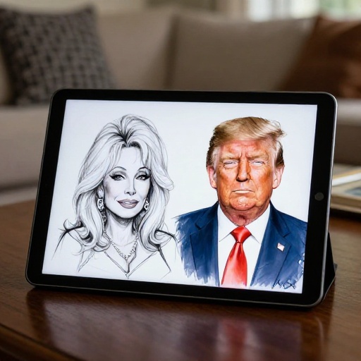 Dolly Parton ya no está: el dibujo viral con Trump que rinde homenaje póstumo