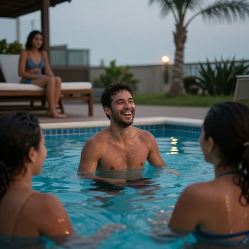 Kevin Díaz sorprende: aparece en reunión de piscina sin Onelia Molina