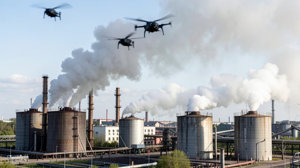 Ataque con drones deja un muerto e incendia dos plantas petroleras en San Petersburgo